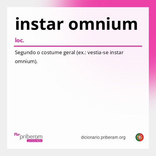 Significado de instar omnium